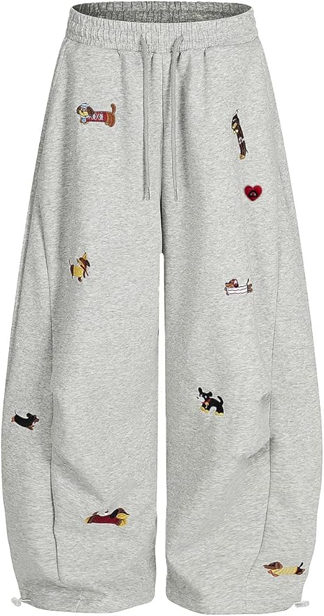Women's Baggy Jogging Bottoms Dachshund Graphic Sweatpants Cotton Drawstring Casual Trousers